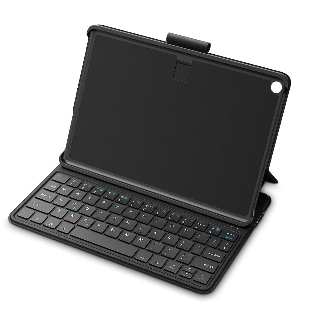 Made for Amazon Bluetooth Keyboard Case for Fire HD 10 13th Gen 2023 Black Cover