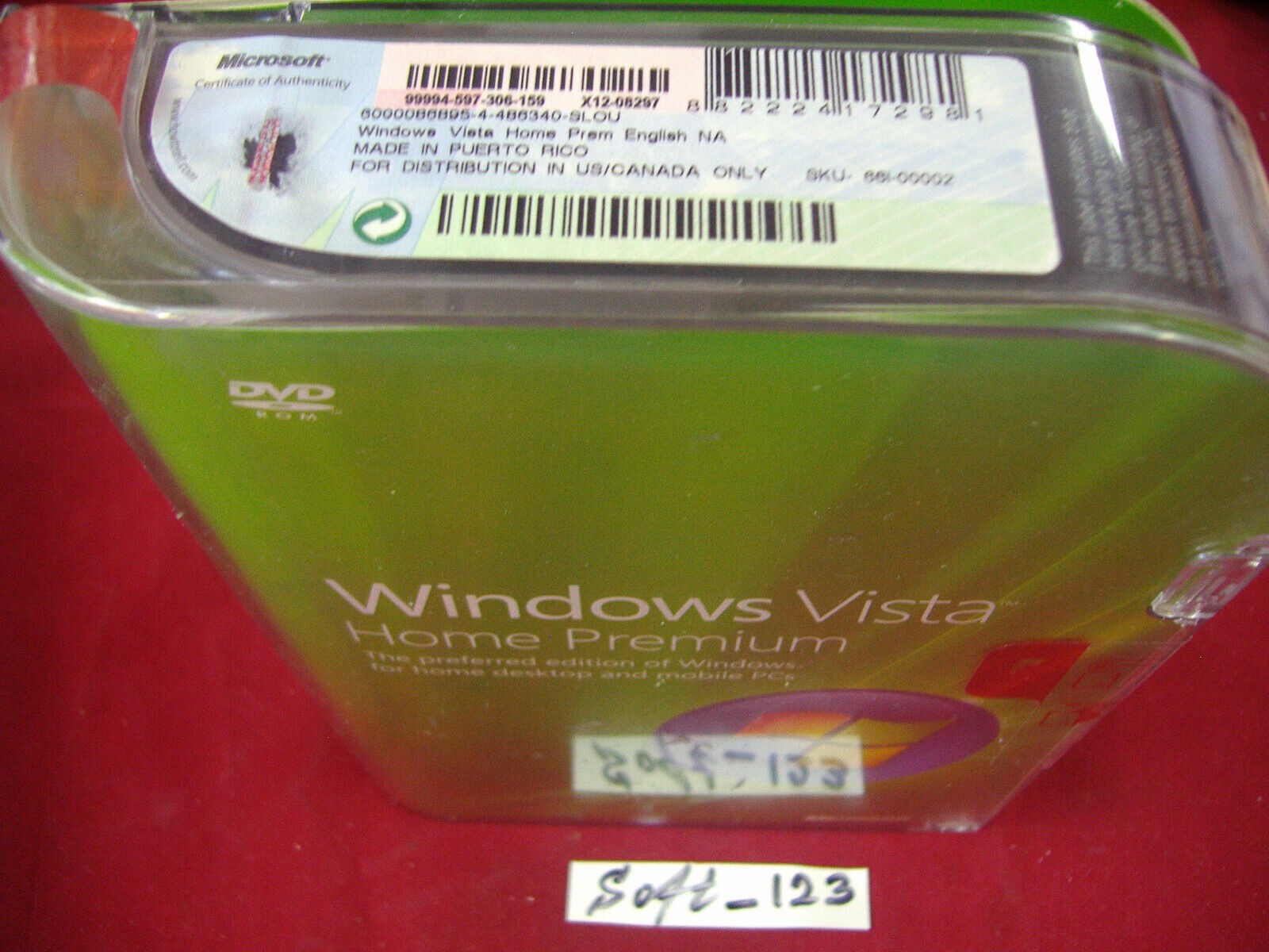 Microsoft Windows Vista Home Premium Full Verson MS WIN 32 Bit DVD =NEW SEALED=