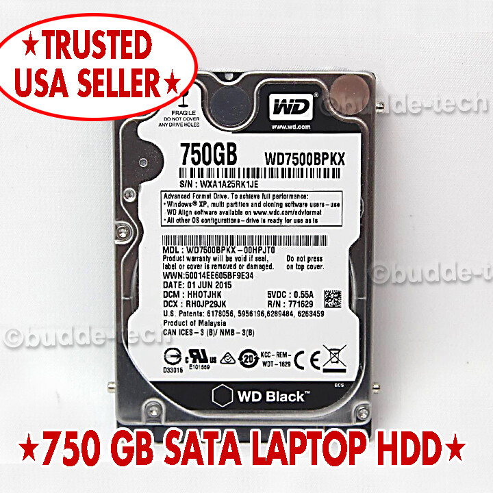 750GB Laptop Hard Drive 2.5" inch Apple Mac Macbook 2009 2010 OR Dell Hp Windows