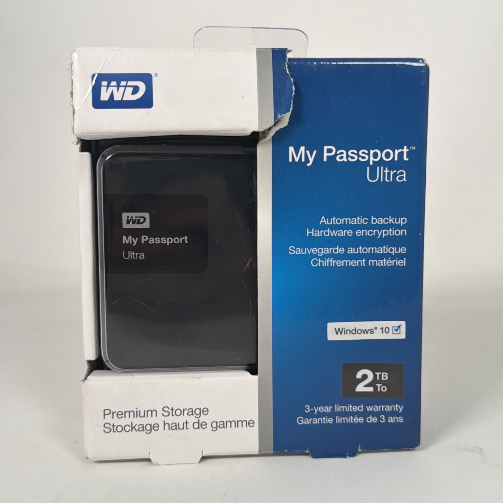WD MY PASSPORT ULTRA 2TB HDD Backup Storage - Black- WDBBKD0020BBK-NEWM (SEALED)