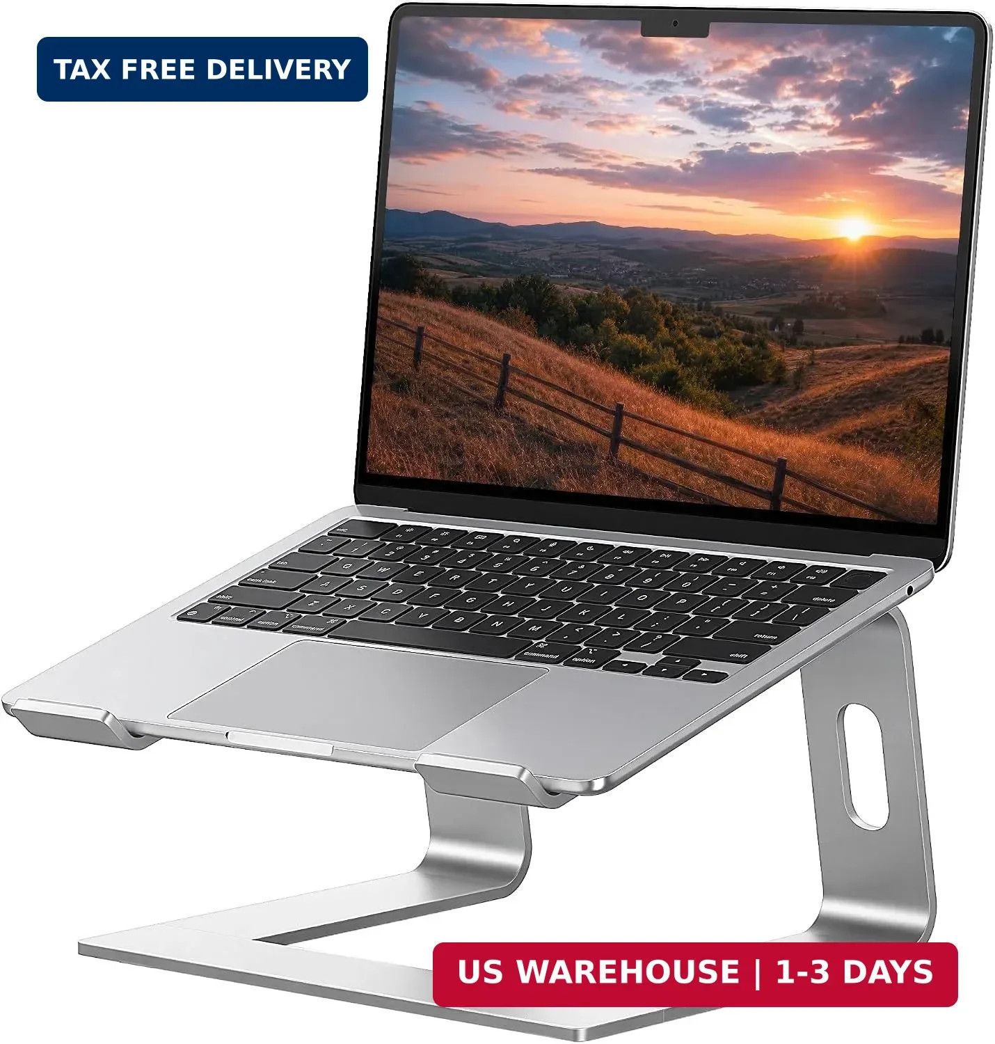 Laptop Stand, Aluminum Computer Riser, Ergonomic Laptops Elevator for Desk, Meta