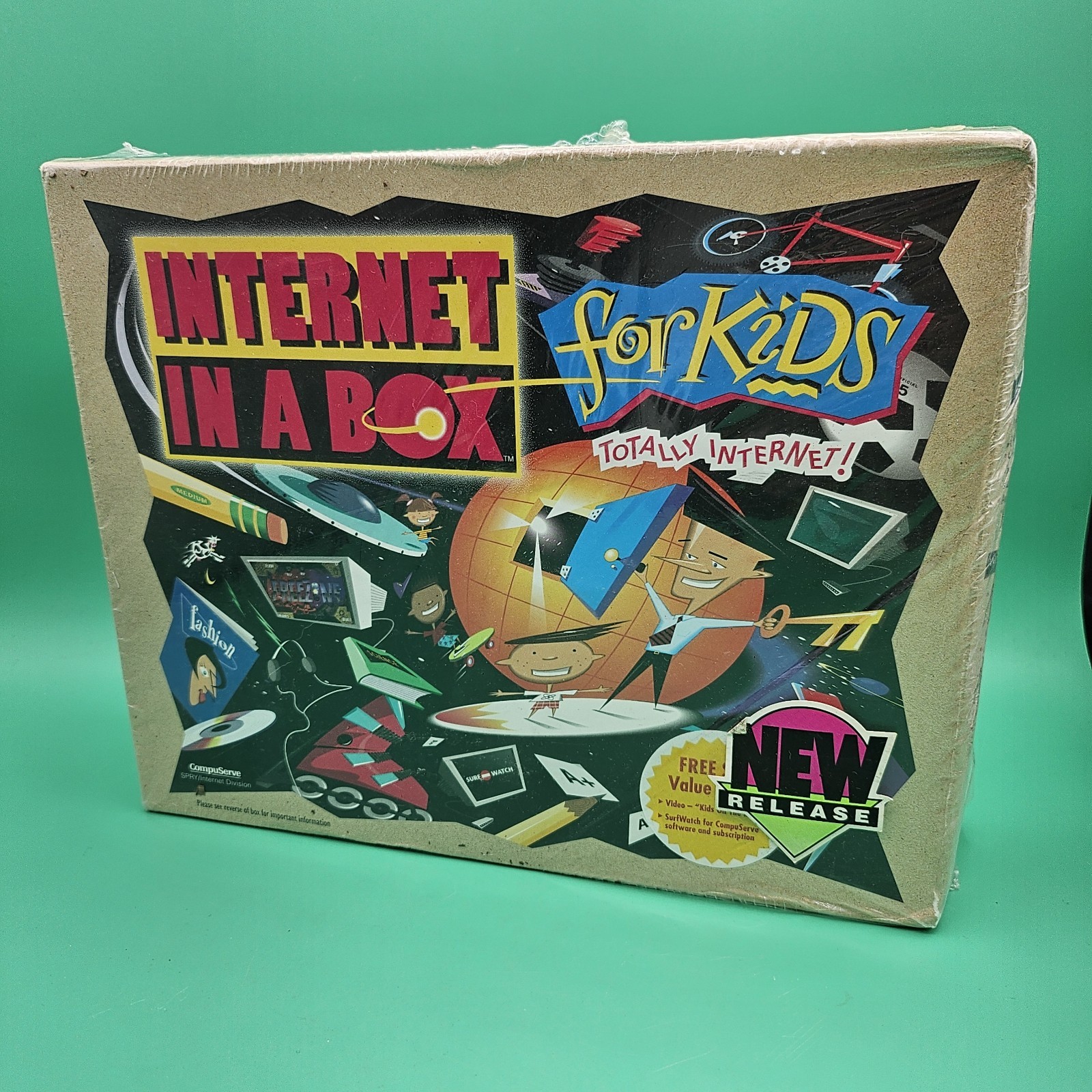 Internet In A Box FOR KIDS OPEN BOX TORN SEAL Rare Vintage Computer Software 