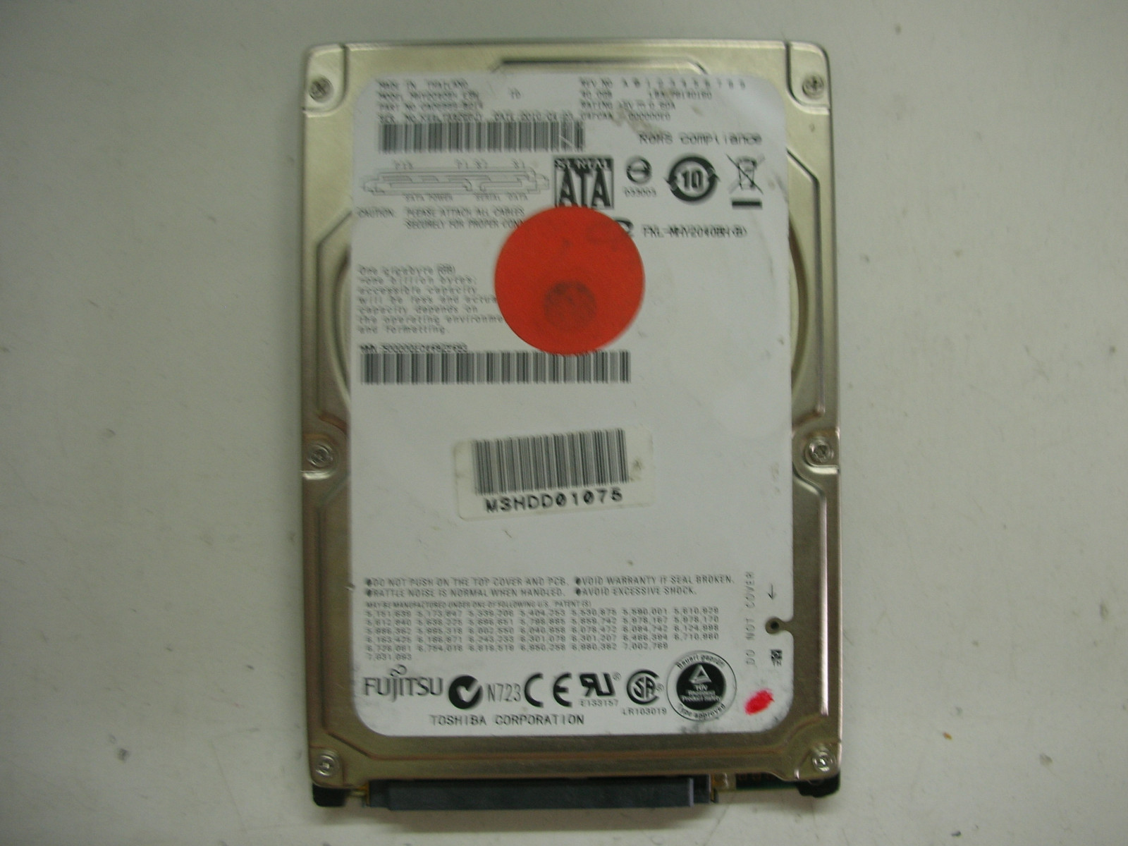 Fujitsu 40Gb Mhy2040Bh Ca21344-B31X Hard Disk Hdd Pcb Electronics Ok 2.5" Sata