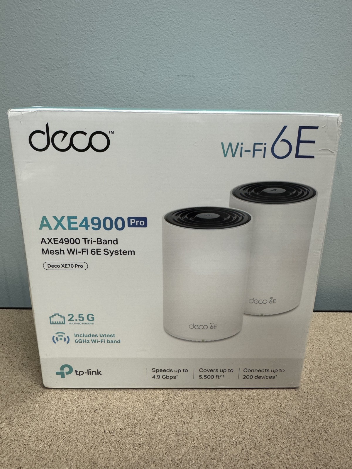 TP-Link Deco XE70 Pro AXE4900 WiFi 6E Mesh 2-Pack NEW AND SEALED