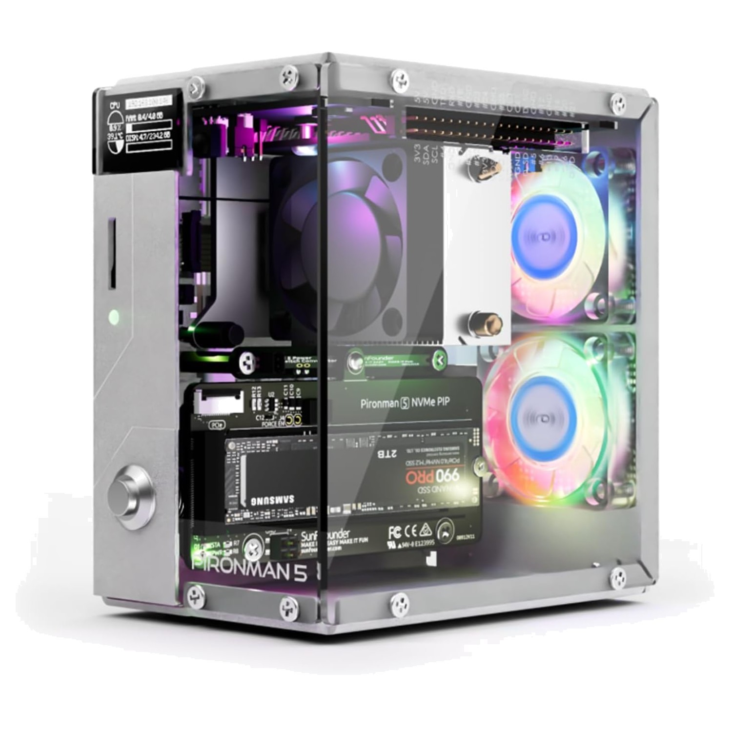 Pironman 5 Hailo-8L AI Agent OpenClaw Case for Raspberry Pi..