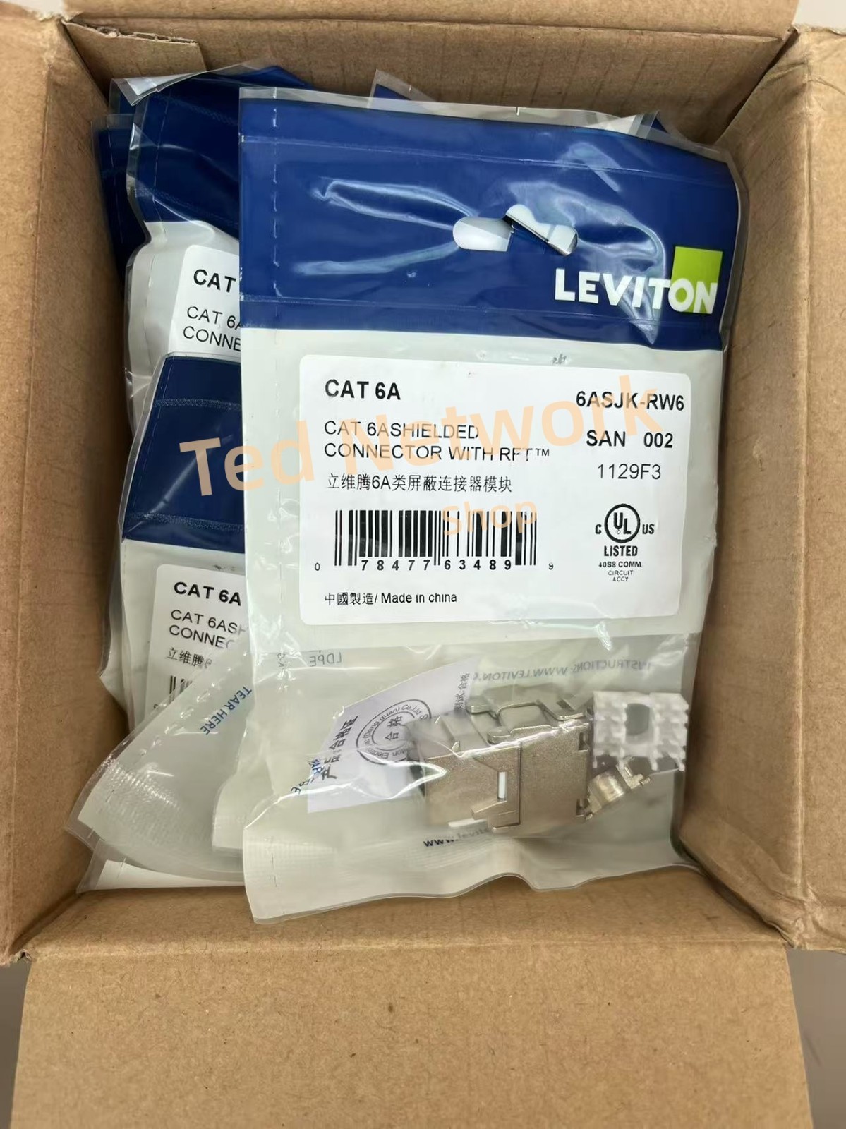 LEVITON CAT6/CAT6A NETWORK JACK Keystone 61110-RW6 61110-RC6 61110-RY 6110G-RW6