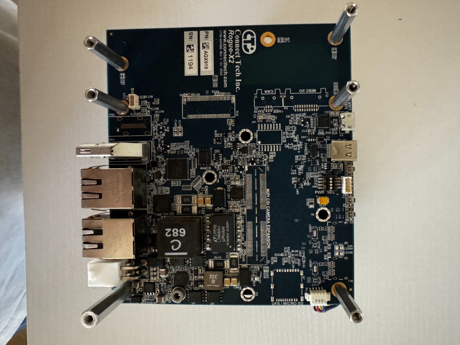 NVIDIA Jetson AGX Xavier 32GB Connect Tech Rogue-X2 AGX919 AI Robotics