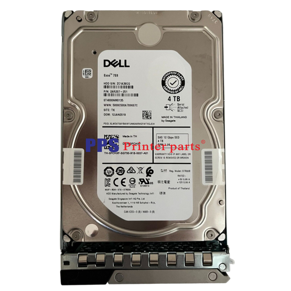 ST4000NM0135 FCHXF DELL 4TB 7.2K SAS 12Gb/s ENT SED 3.5in HDD 0FCHXF USED