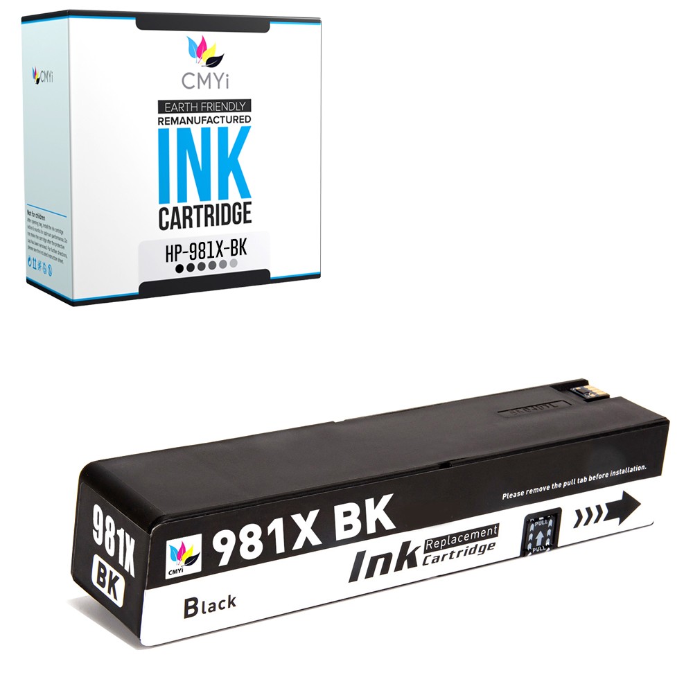 1-Pack Compatible CMYi 981X Black Ink fits HP PageWide Enterprise Color 556dn