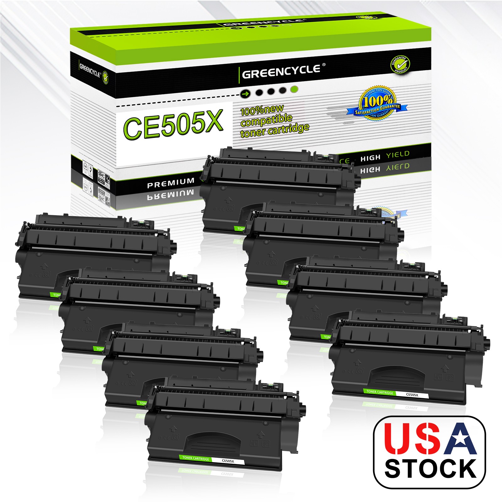 8PK CF280X High Yield Black Toner Cartridge Fits For HP LaserJet Pro 400 M401dn