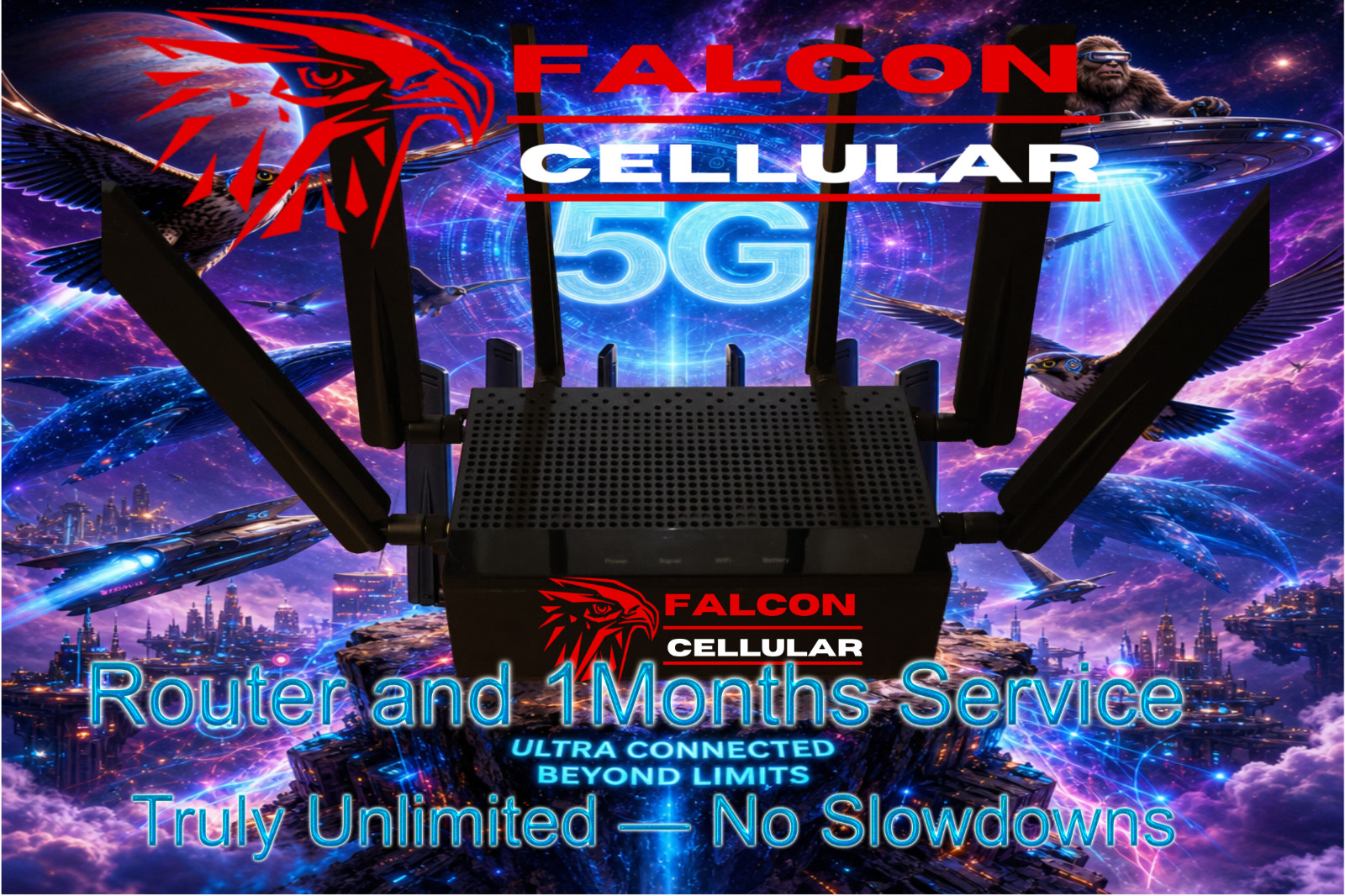 Truly Unlimited Data Plan & Router 5G Hotspot Mobile WiFi No Throttle Internet