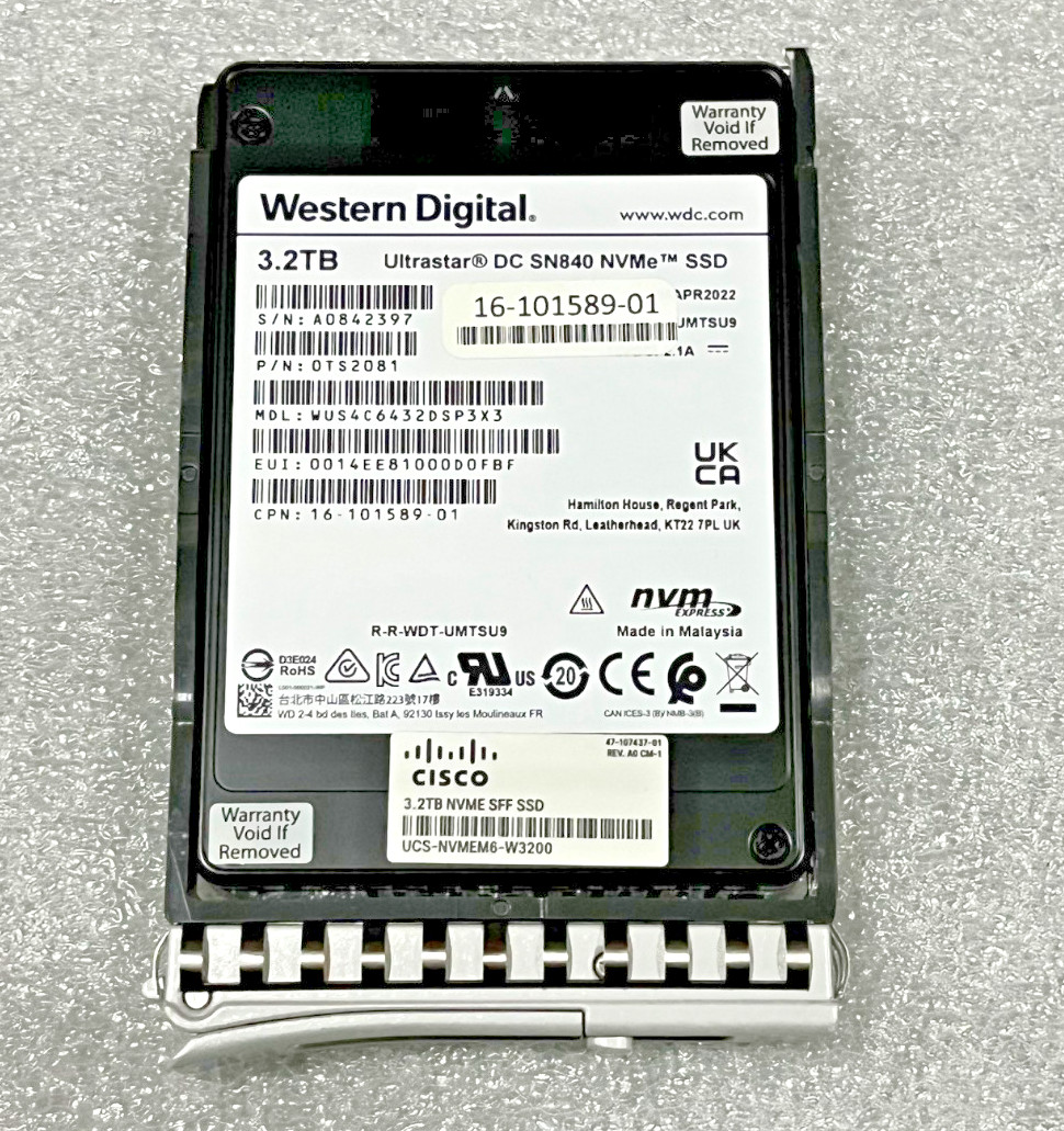 WESTERN DIGITAL 3.2TB WUS4C6432DSP3X3 DC SN840 PCIE 2.5" NVME SSD  OTS2081
