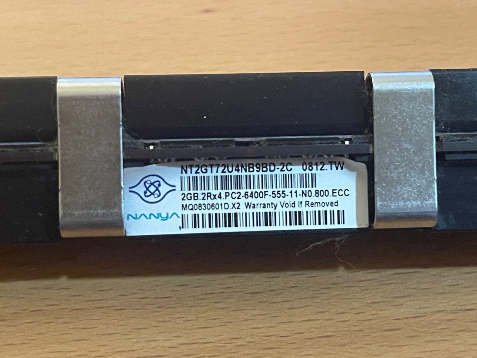 APPLE MAC PRO 2008 MEMORY (NANYA) 2GB PC2-6400F DDR2 + HEAT SINKS