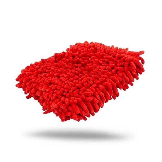  Universal Red Chenille Microfiber Wash Pad | Professional High-Efficiency Car 