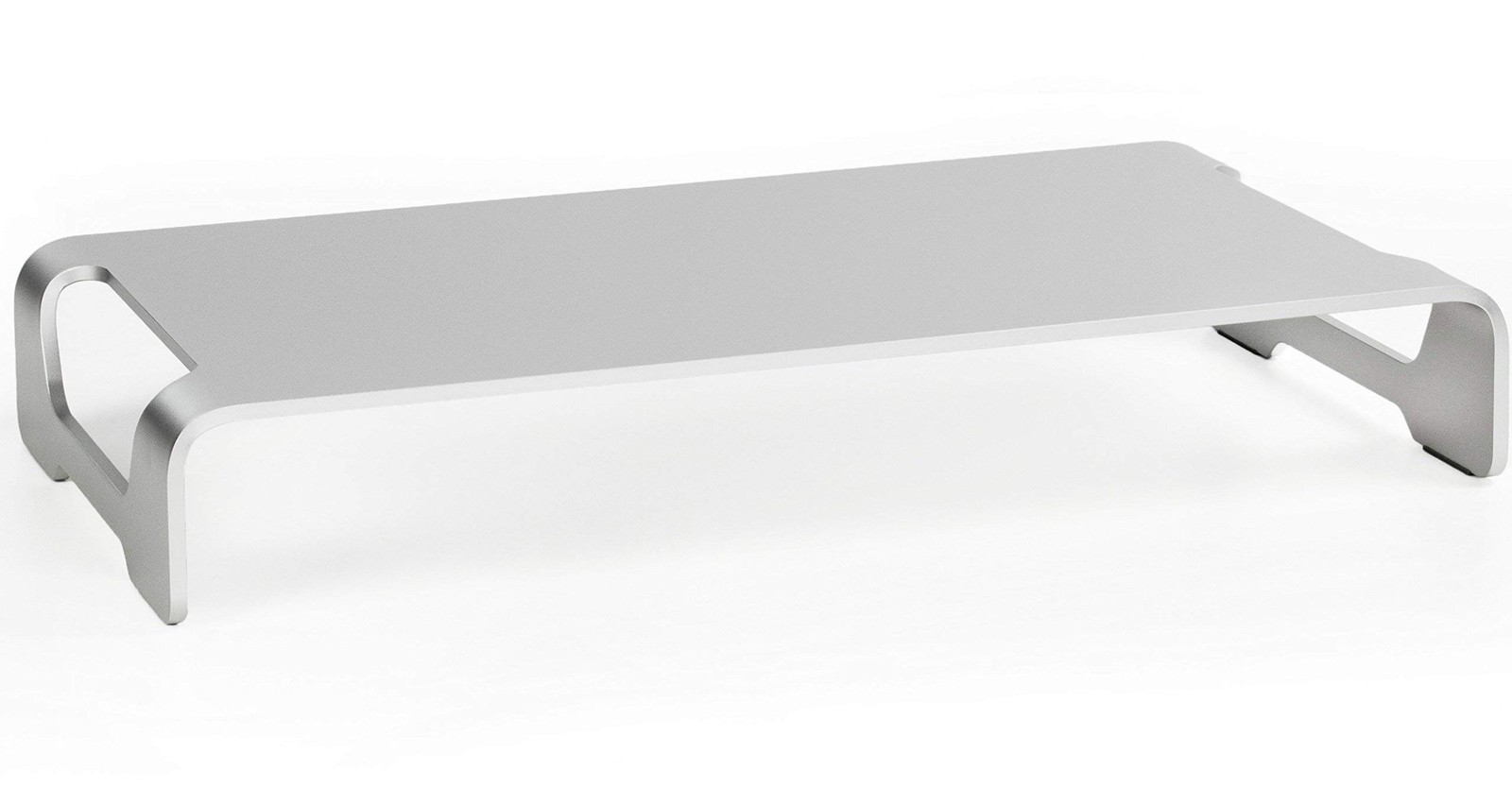 VIVO Silver Aluminum 16 inch Wide Monitor Riser, Ergonomic Desktop Stand, Mod...