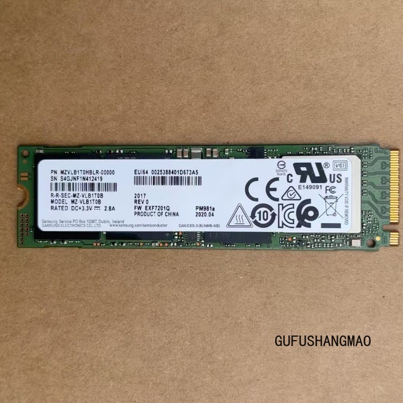 1PC Samsung PM981a m.2 1TB NVME 2280 PCIe SSD OPAL MZ-VLB1T0B FAST SHIPPING