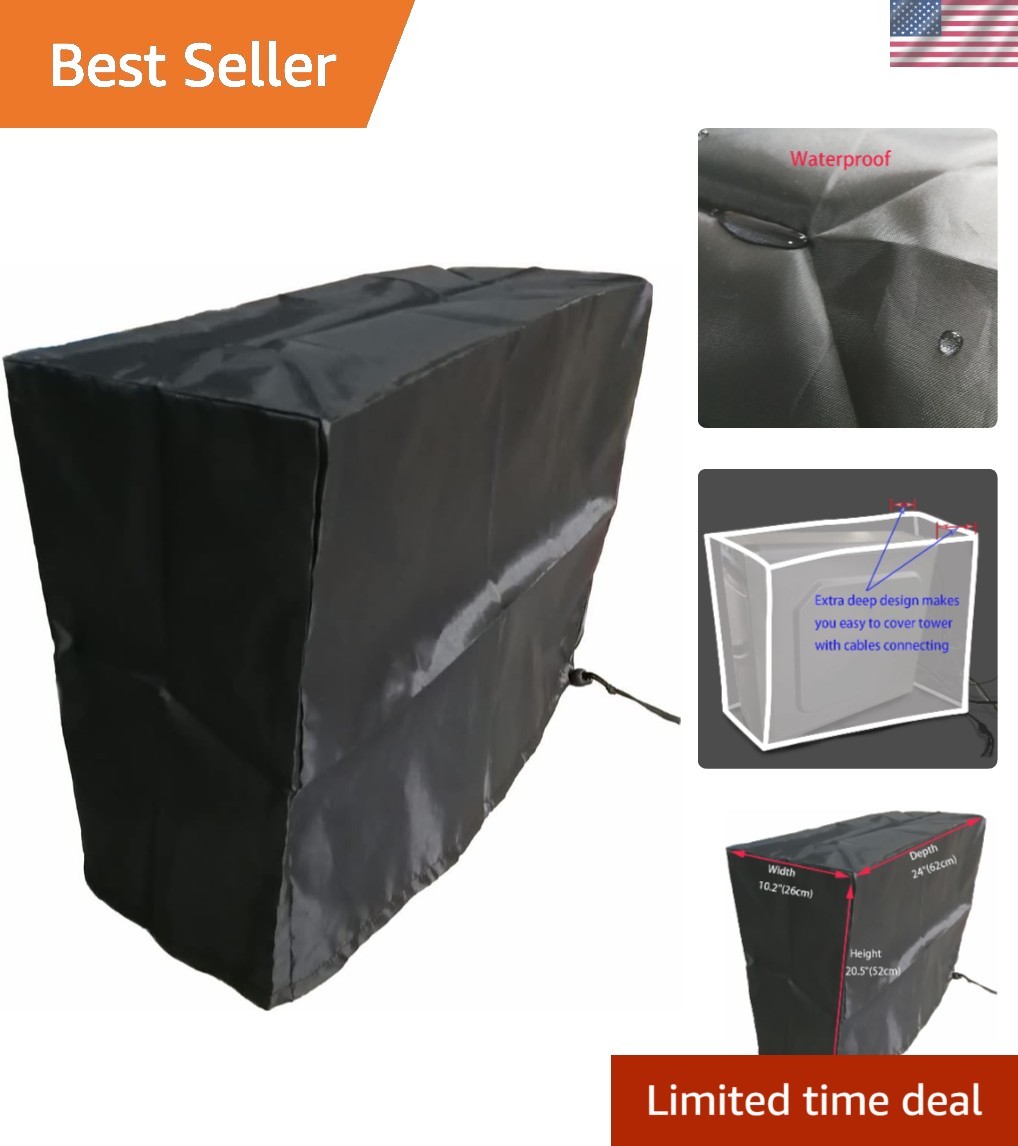Large CPU Dust Cover 10.2"W X 24"D X 20.5"H for Mid-Tower PC