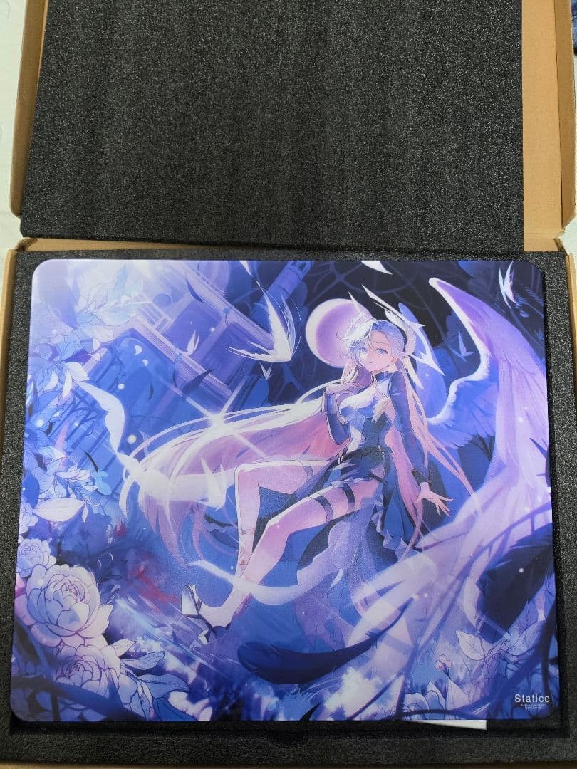 Statice Seraph Glass Gaming Mouse Pad Blue Character Art Japan