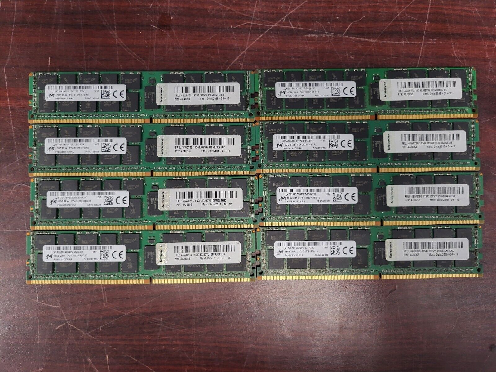 Micron (8X16GB) 128GB 2RX4 PC4-2133P-RB0-10 Registered ECC Memory #73
