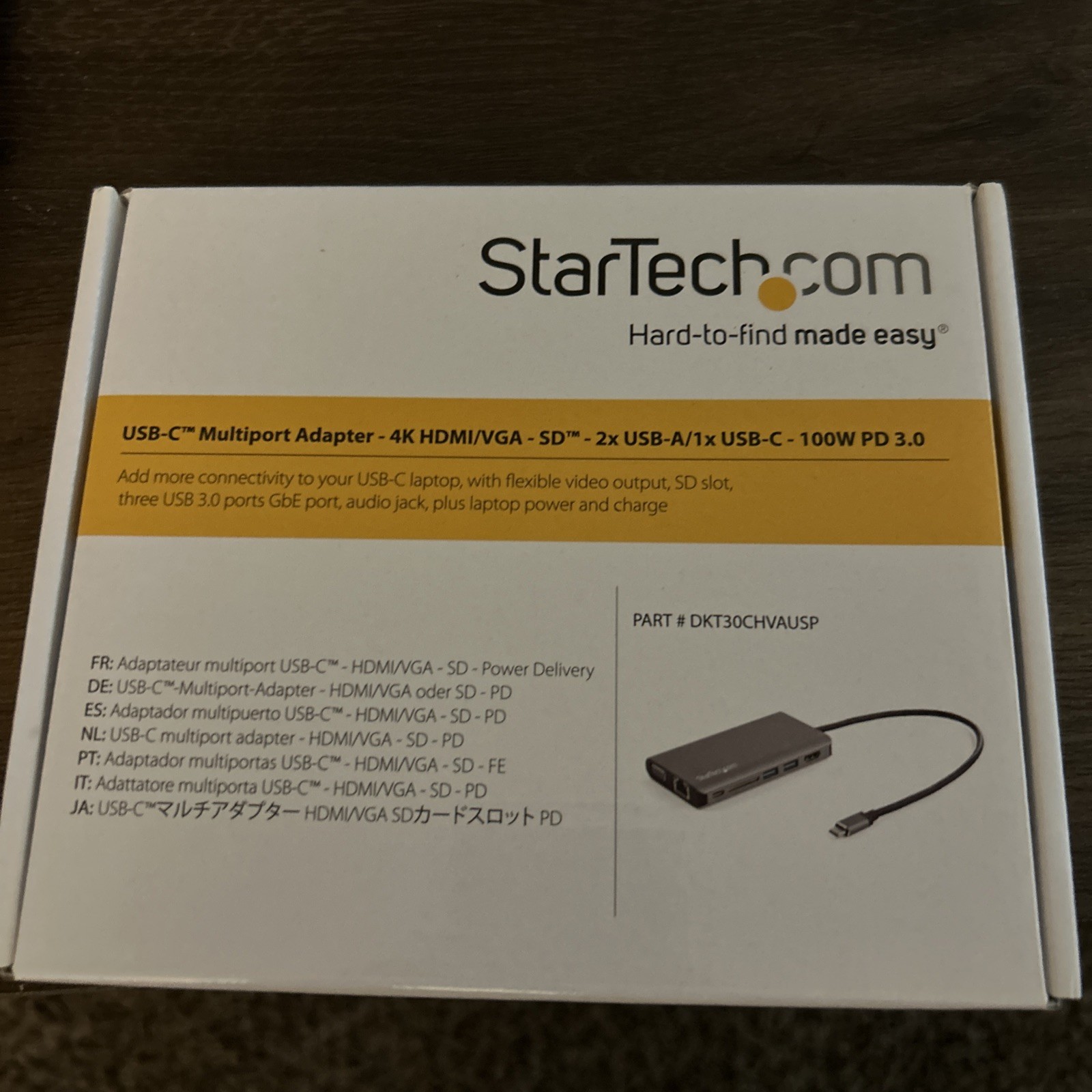 STARTECH.COM DKT30CHVAUSP USB-C MULTIPORT ADAPTER 100W PD
