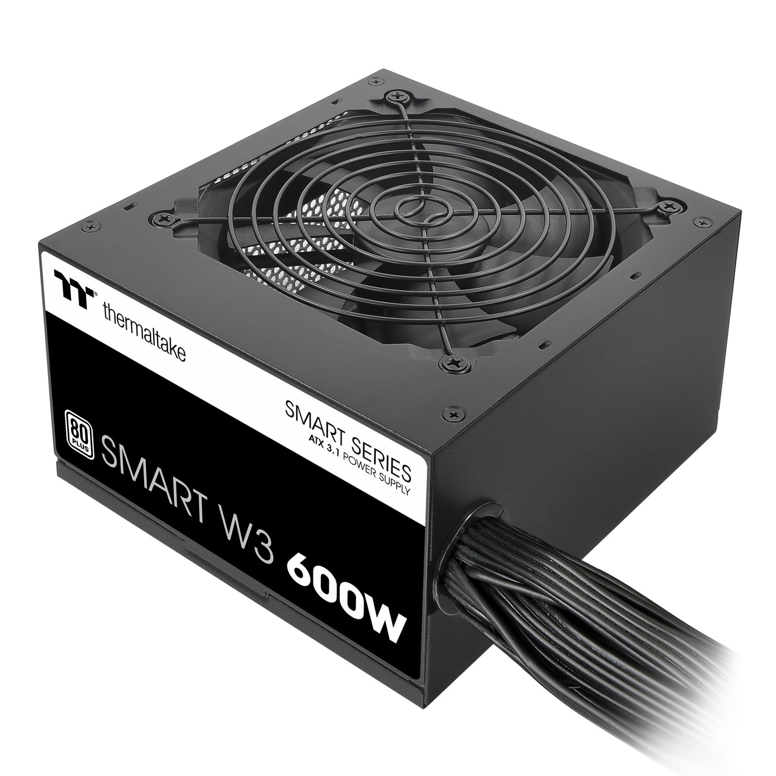 Smart W3 Series 80Plus Certified 600W Power Supply ATX v3.1 Spec 120mm FDB Fa...
