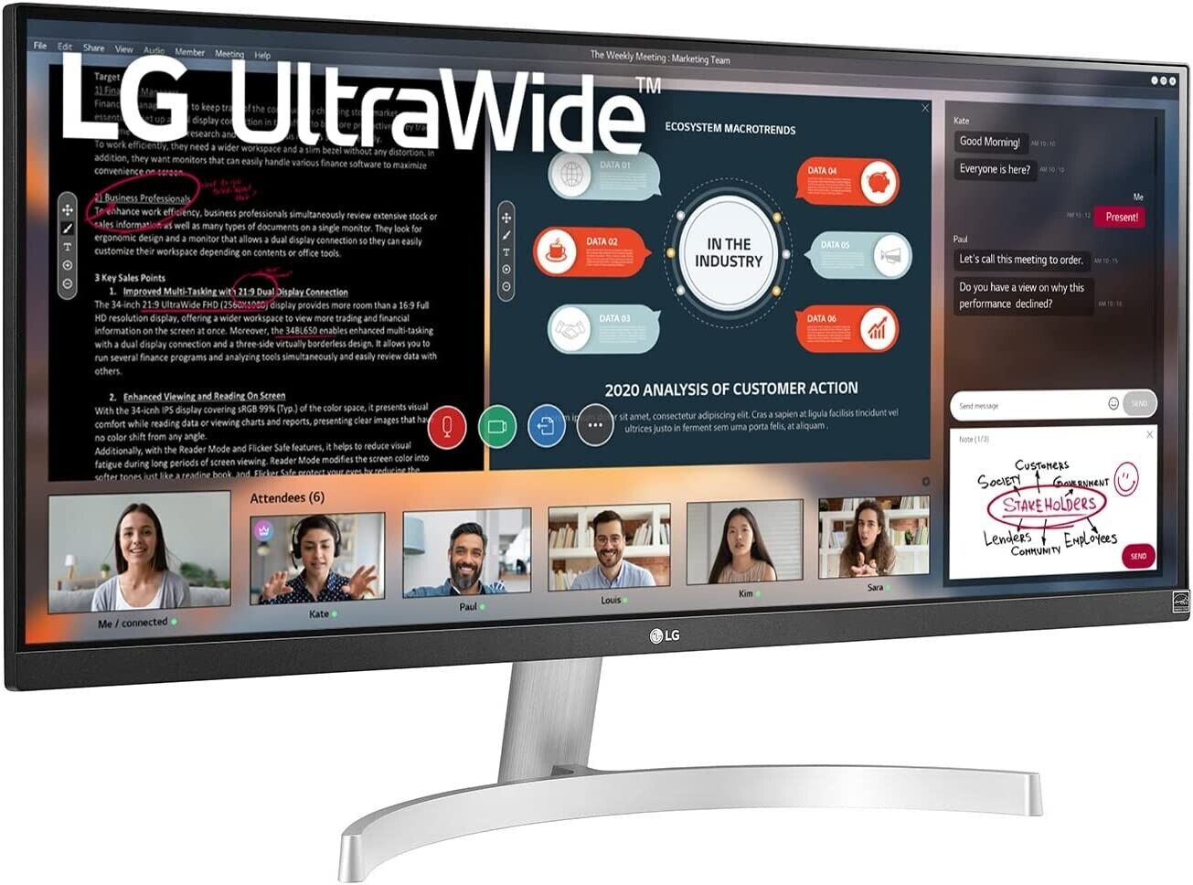 LG 29WN600-W 29-Inch Class UltraWide Computer Monitor, WFHD IPS Display with HDR
