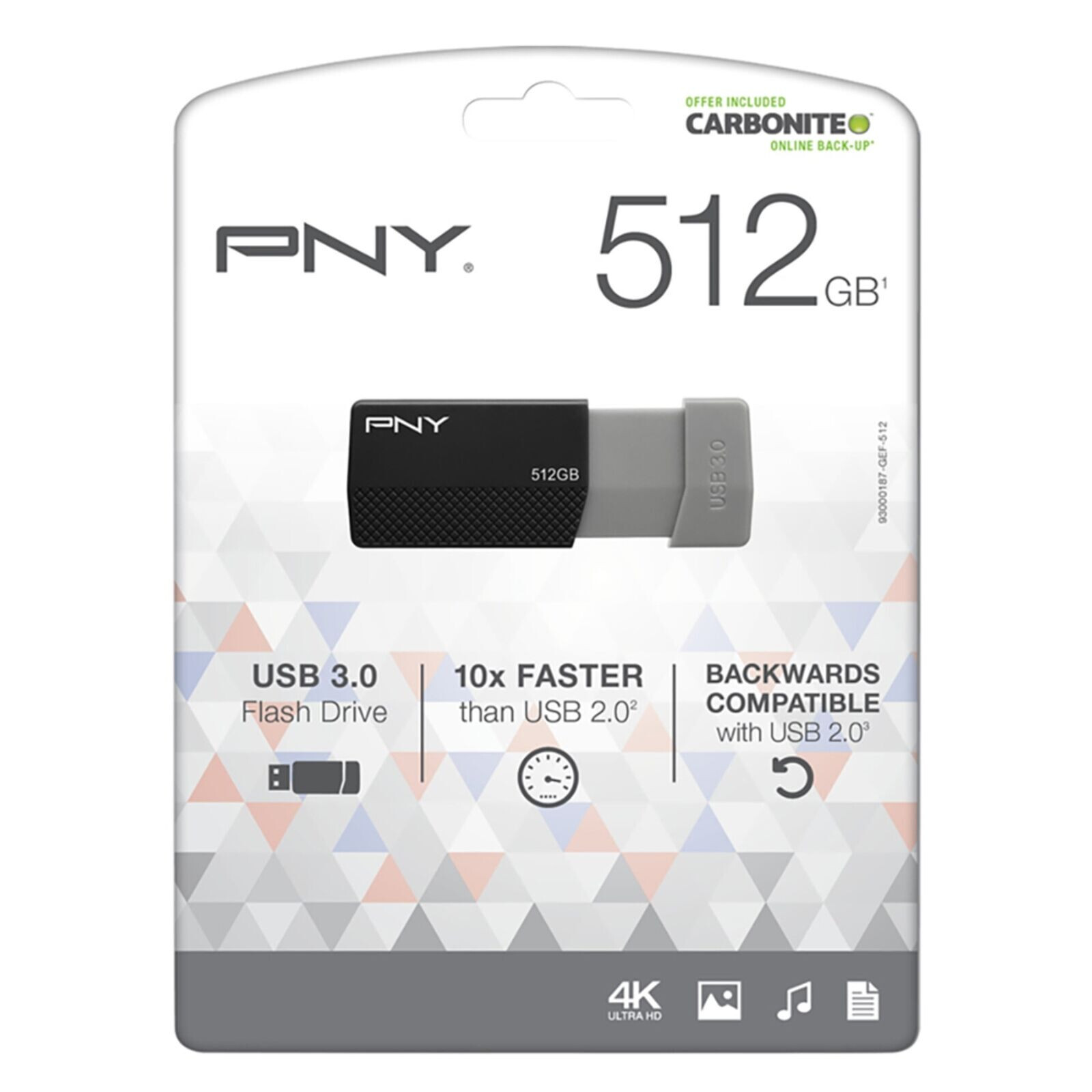 New PNY ELEDGE 512GB USB 3.0 Flash Drive
