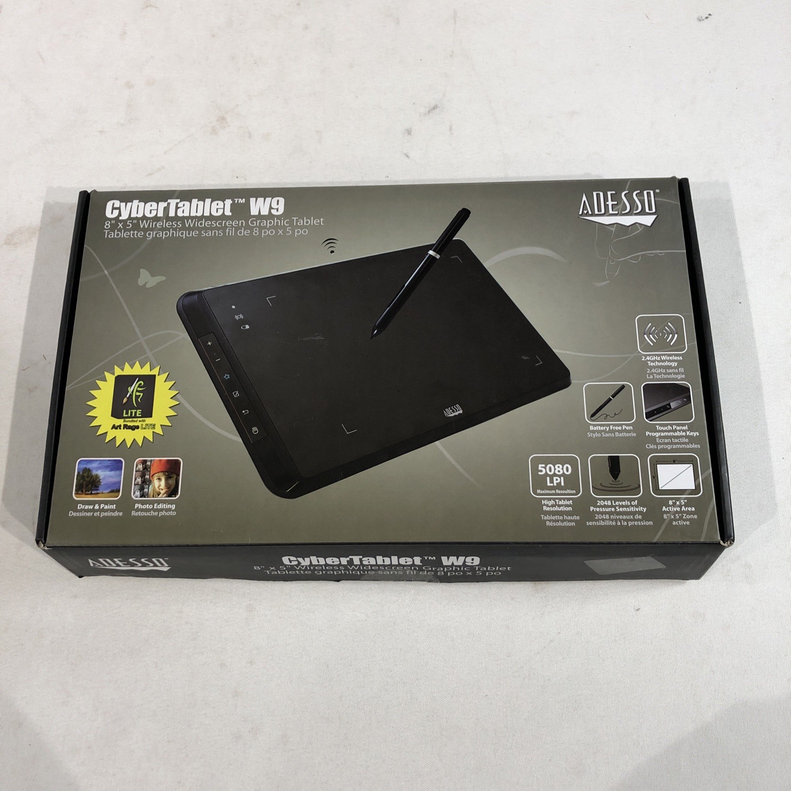Adesso CyberTablet W9- 8"X5" Tablet- Open Box