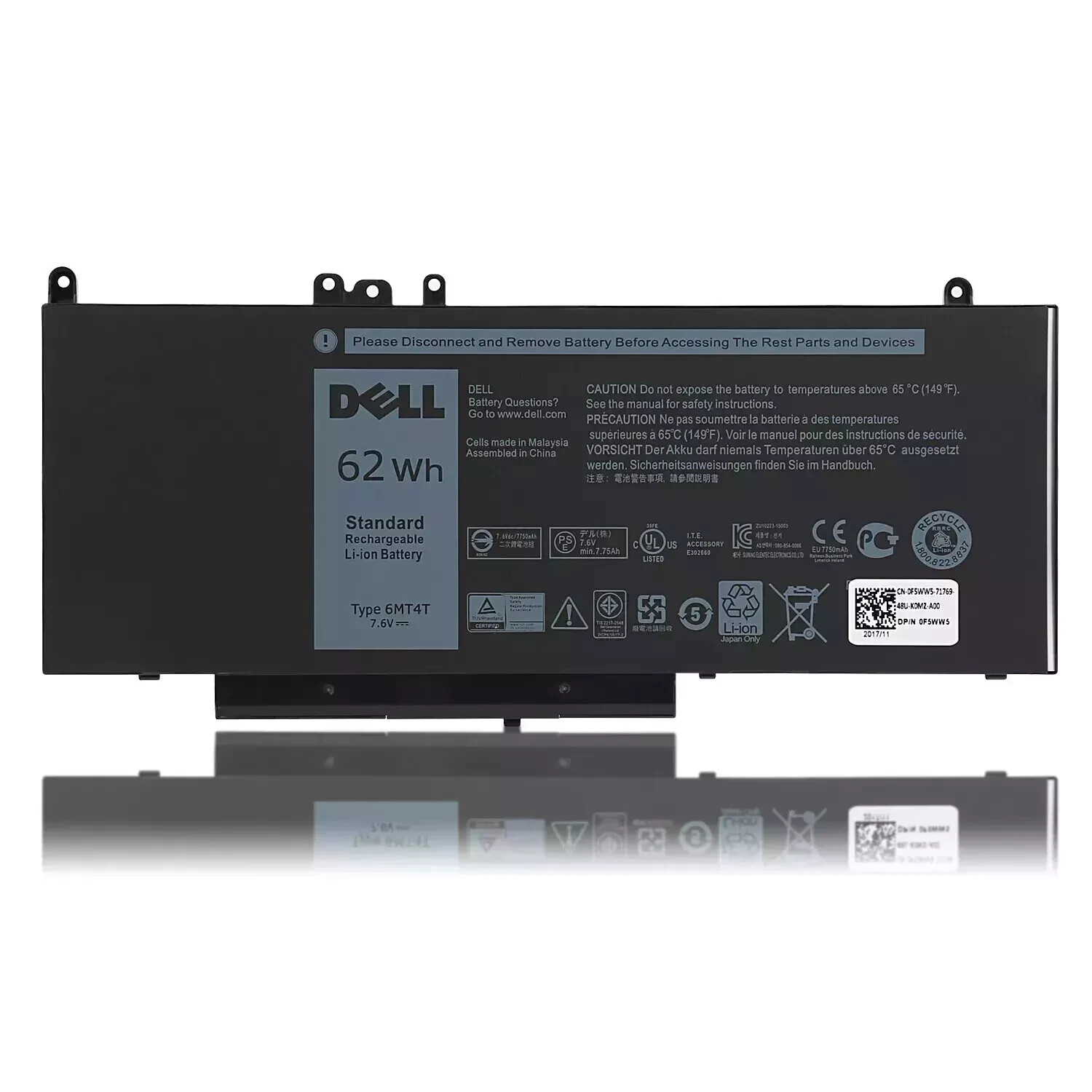 4 Cells Laptop Battery For Dell Latitude E5470 E5570 Precision 3510 6MT4T 79VRK