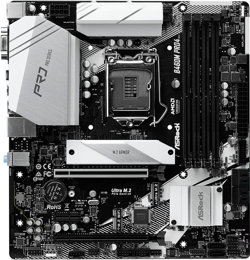 ASRock B460M PRO4 LGA1200 Micro ATX MB-DDR4, M.2,USB 3.2 Gen1, HDMI​ Motherboard