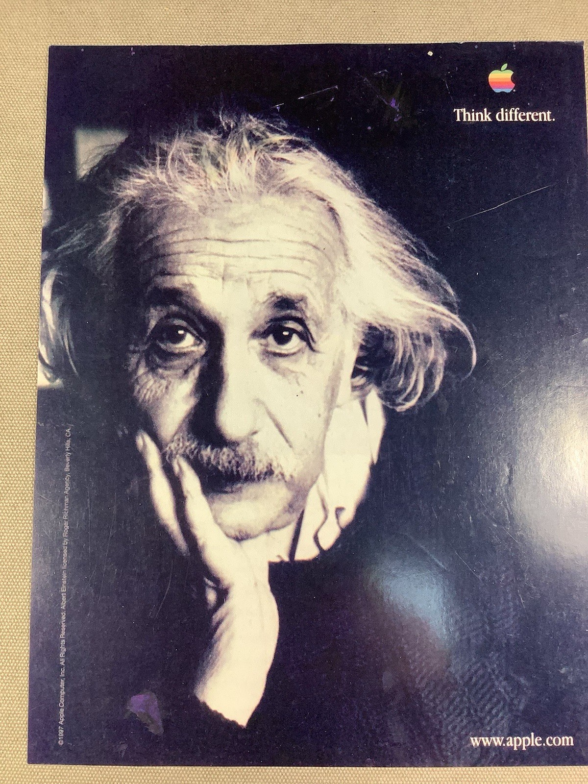 Think Different APPLE COMPUTER HP Copy Albert Einstein 1997.