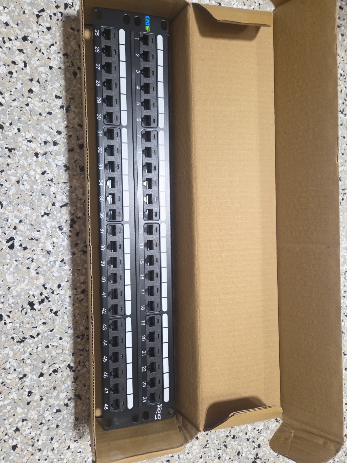 24-port Ethernet patch panel Cat6A