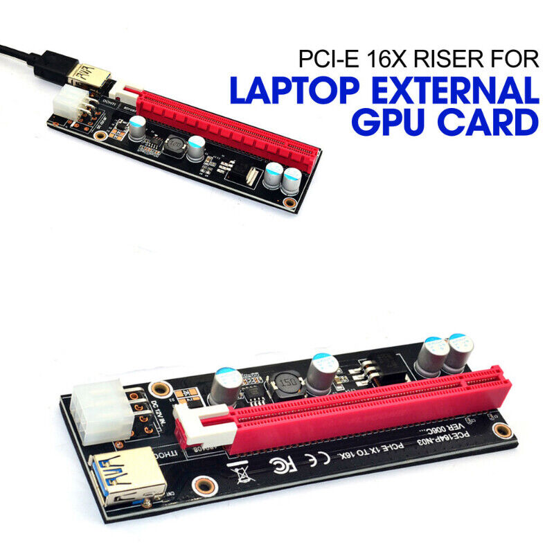 Expresscard Express Card 34mm to PCI-E 16X Riser for Laptop External GPU Card US