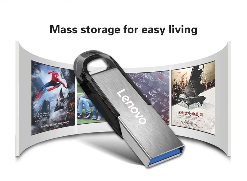 Lenovo 2TB USB 3.0 Flash Drive Metal Pendrive High Speed Data Storage