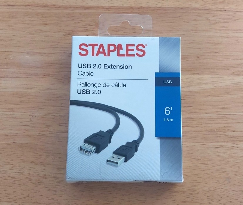 New Staples USB 2.0 Extension 6 Foot Cable