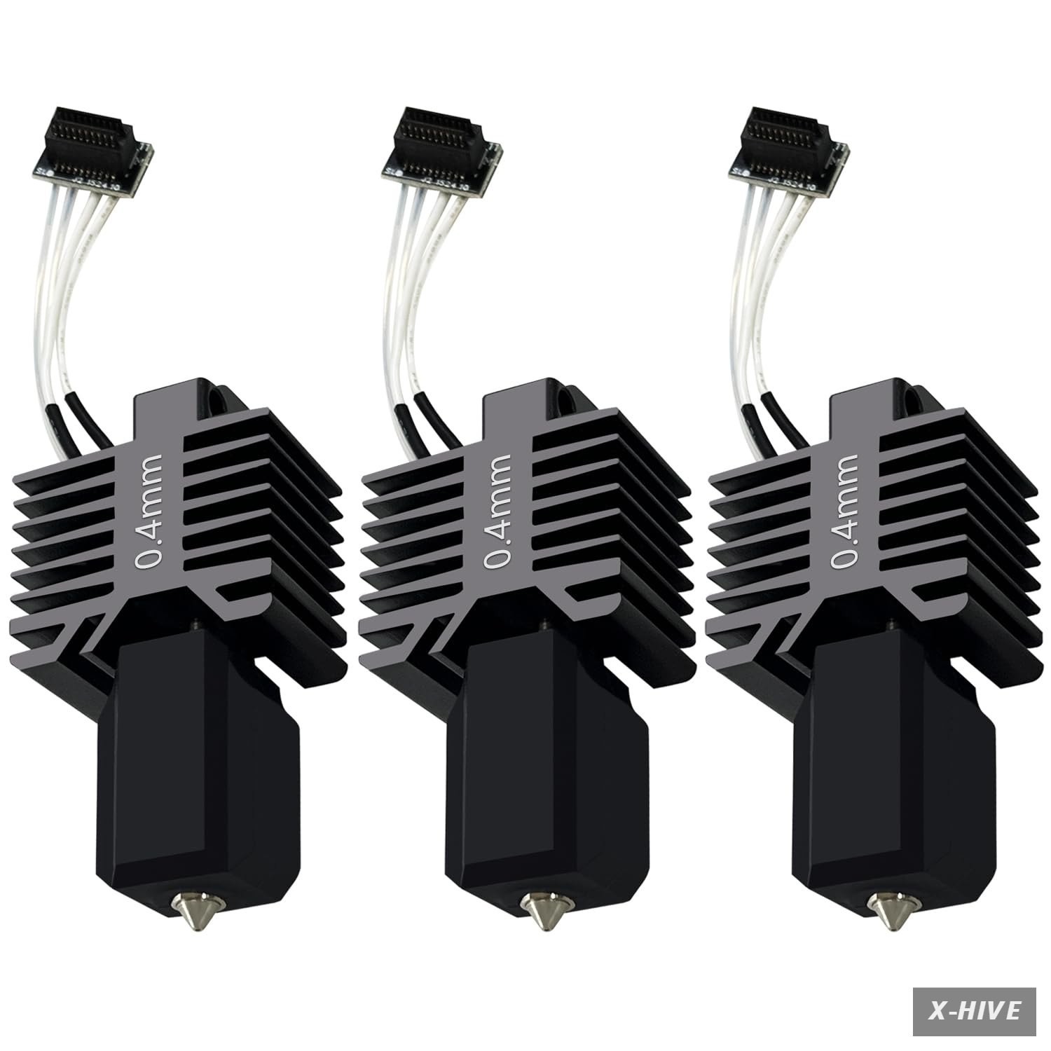 3 PCS P1S/P1P 0.4MM Upgraded Integrated Hotend Kit Hardened Steel Nozzle