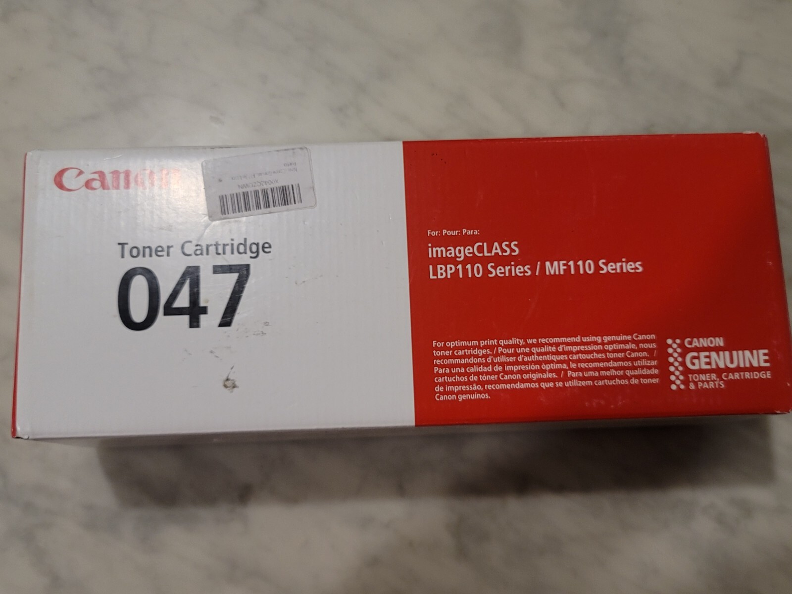 Canon 047 (2164C001) Genuine Black Toner Cartridge For imageCLASS