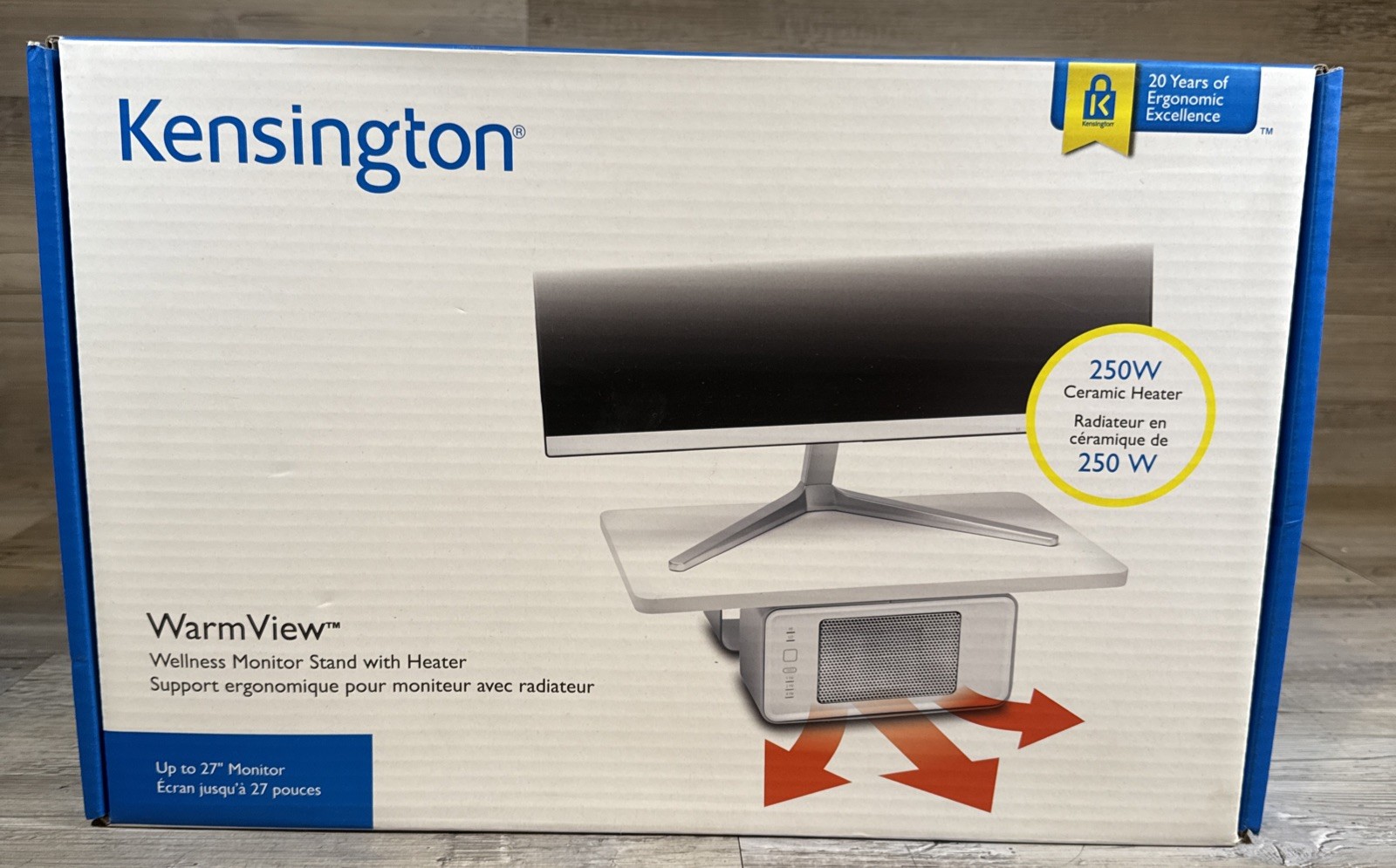 Kensington WarmView Wellness Computer Monitor Stand With Heater New HTF