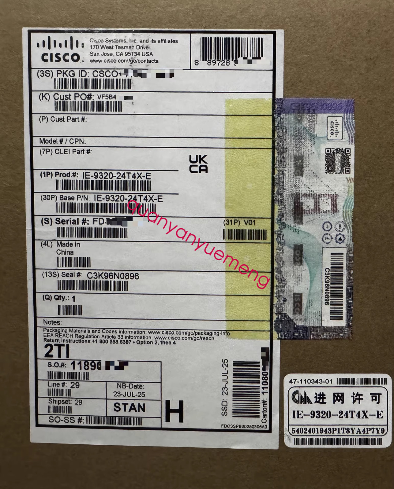 1pcs Cisco IE-9320-24T4X-E IE9320 Rugged Series switch 24 ports Managed New