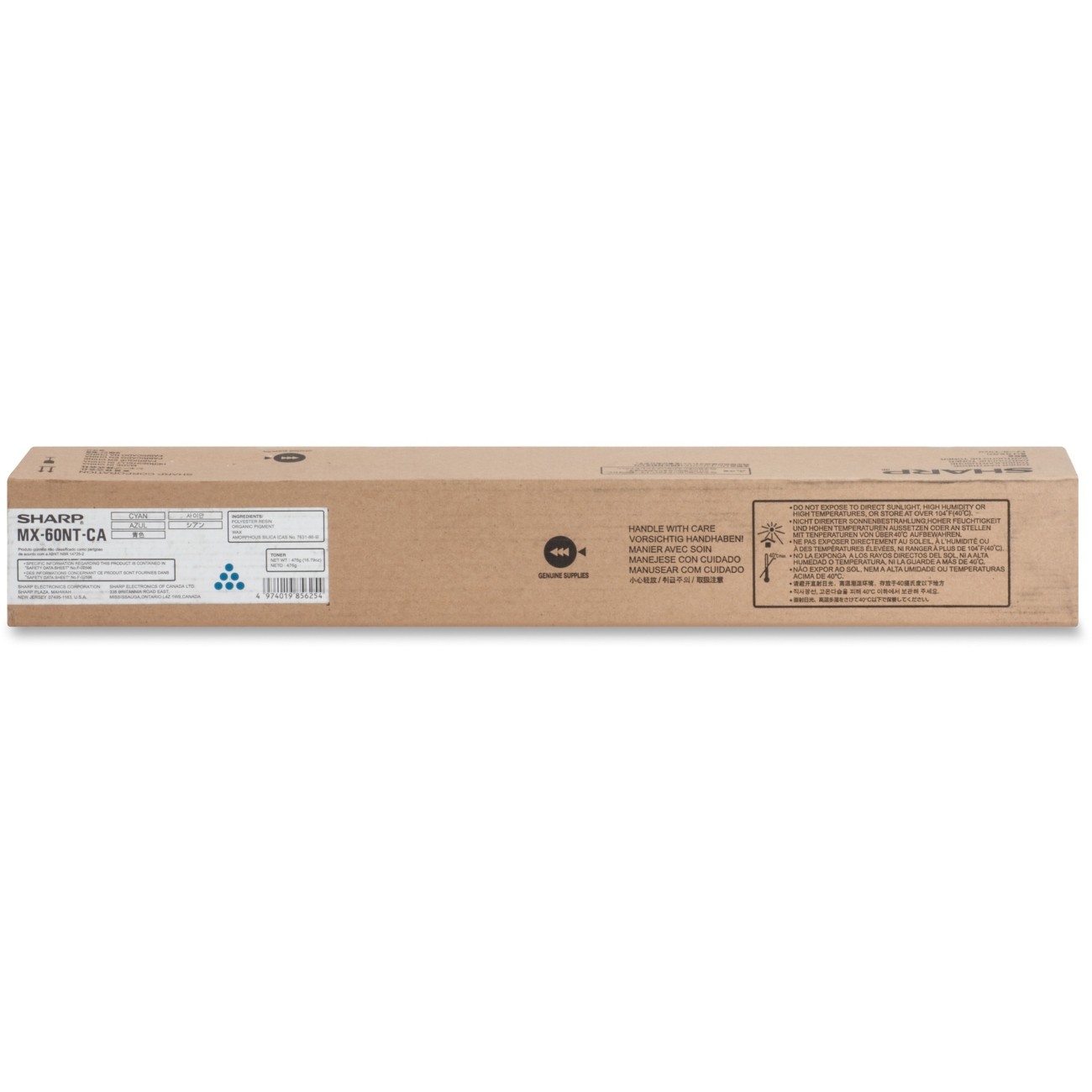 Sharp MX-60NTCA Cyan Toner Cartridge Genuine OEM Original