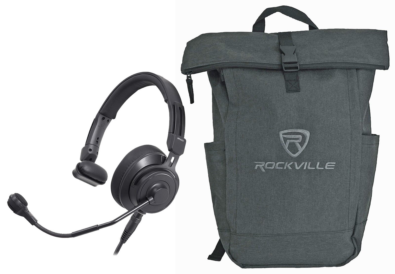 Audio Technica BPHS2Sa-XF4 Single-Ear Broadcast Headset w/ 4-Pin XLRF+Backpack