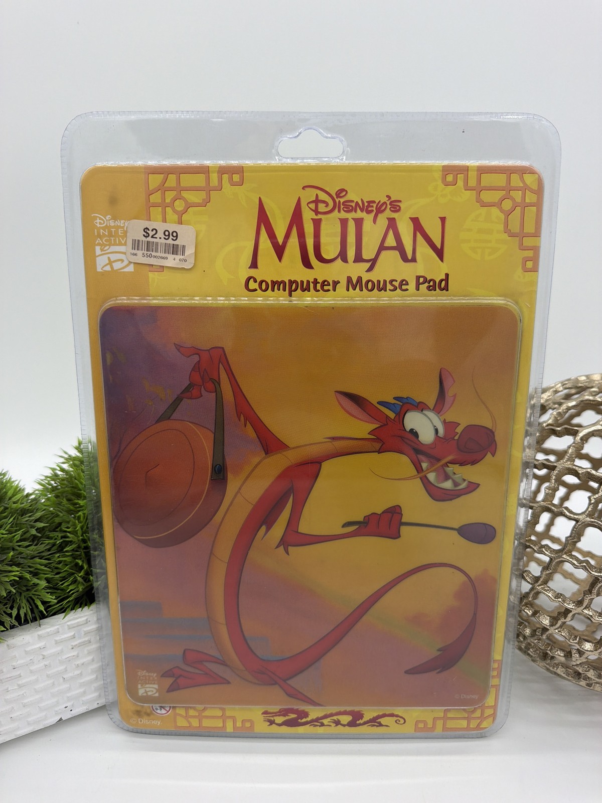 Disney Interactive Mulan Mushu Computer Mouse Pad Sealed Vintage 1998