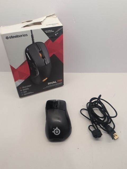 SteelSeries Rival 710 Wired Gaming Mouse OLED Display RGB Black w/ Box