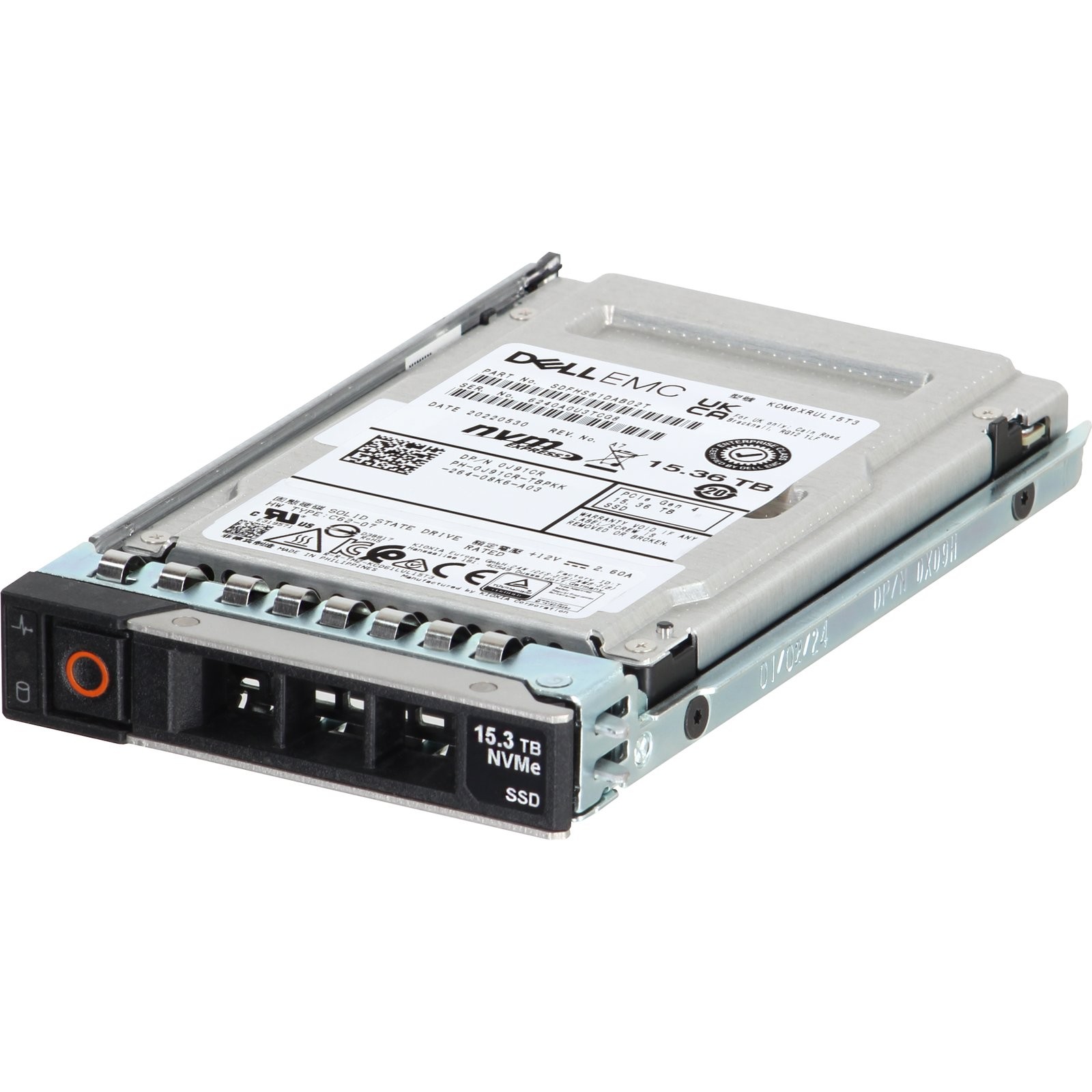 J91CR-CP1 Dell 15.36TB Enterprise NVMe Gen4 RI TLC 2.5 SSD CM6-R CPO