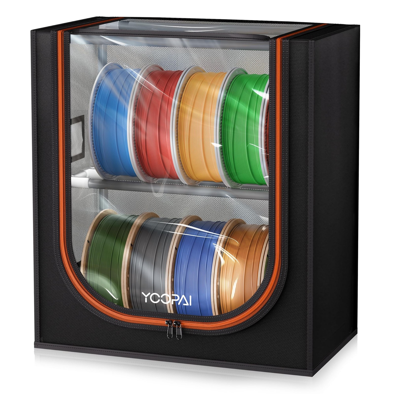 2 Tier Metal 3D Printer Filament Storage Box With Desiccants Moisture Proof Safe