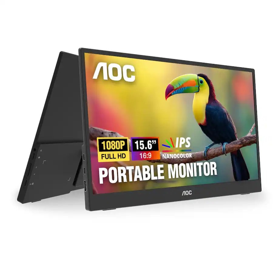 AOC 16T35 15.6" IPS Panel Portable Monitor LED FHD 1920x1080 USB-C Black
