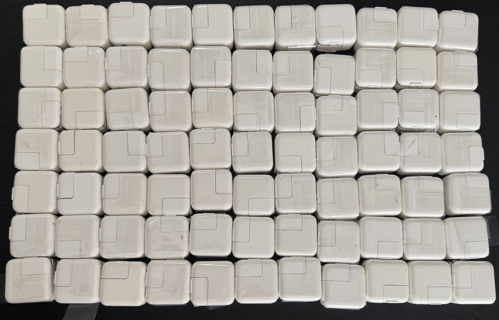 Lot of 77 Original Apple 12W USB Power Adapter Wall Charger Cube White Used