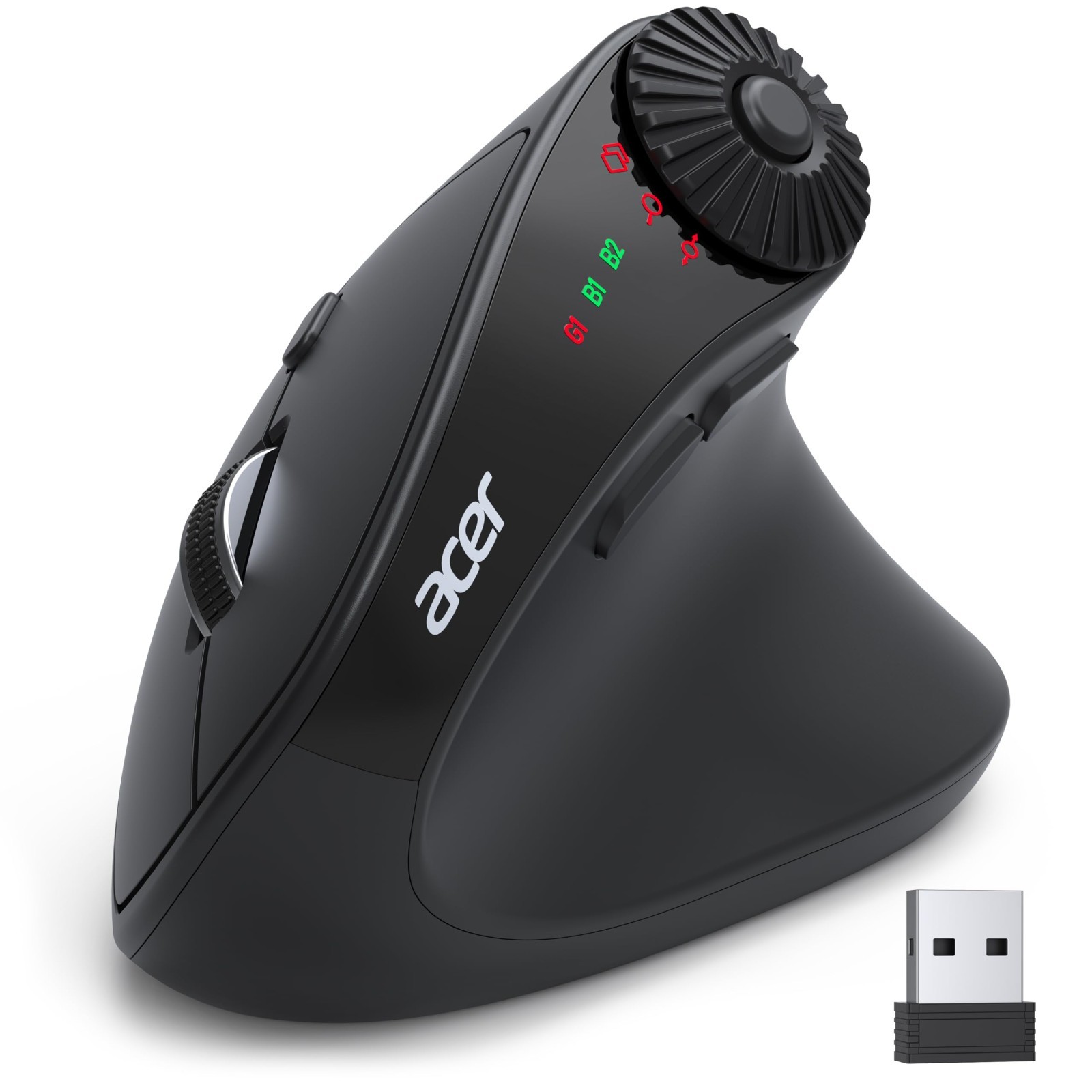 acer Wireless Ergonomic Mouse with Side Scroll Wheel 4000 DPI Bluetooth Mouse