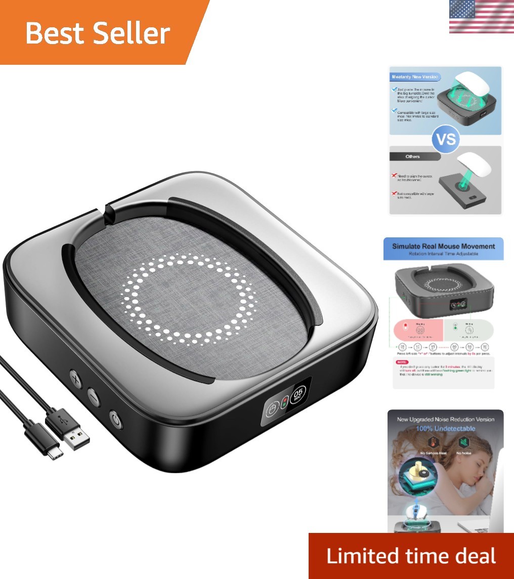 Adjustable Mouse Jiggler with LED Display – Keep Your Laptop Active Effortlessly