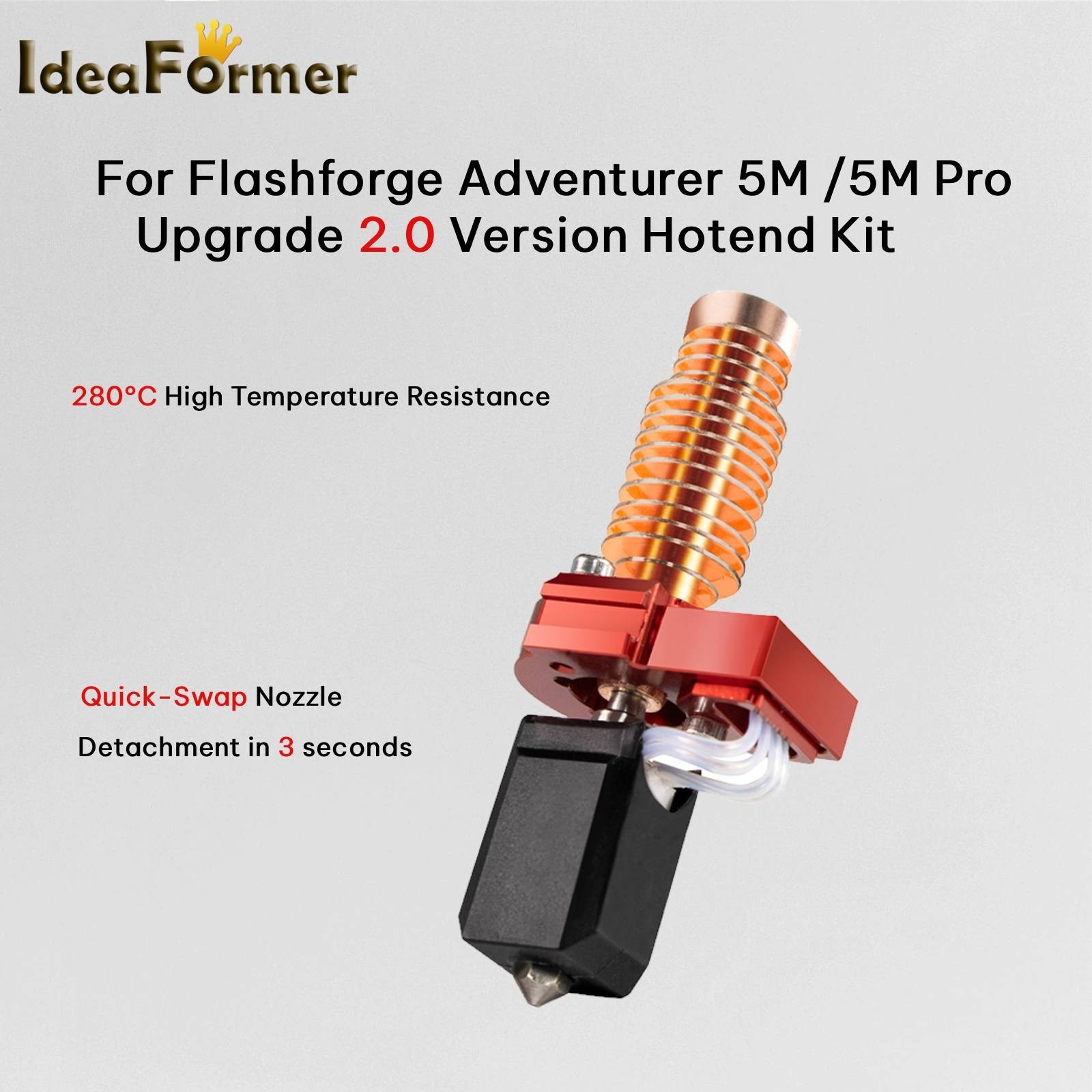 New Upgraded Hotend Kit for Flashforge Adventurer 5M/5M Pro Hotend Accessories